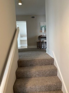 The stairway to apartment 5 at 1264 Cherokee Road