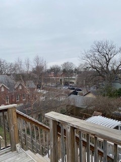 The private balcony of apartment 5 at 1264 Cherokee Road