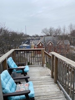The private balcony of apartment 5 at 1264 Cherokee Road