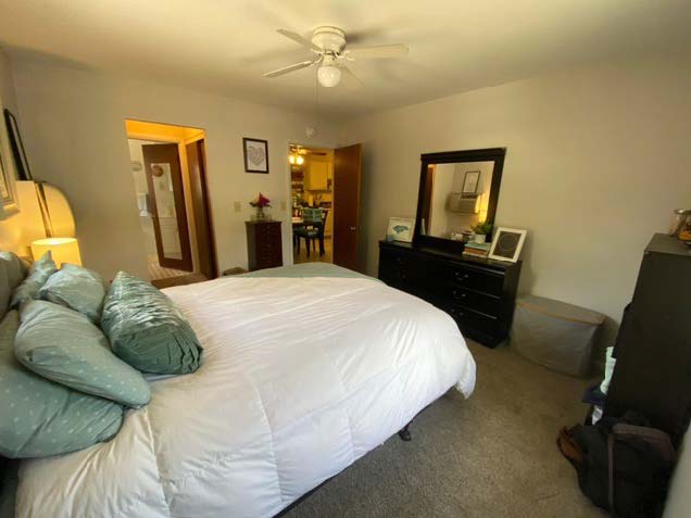 The bedroom of apartment 3 at 1264 Cherokee Road