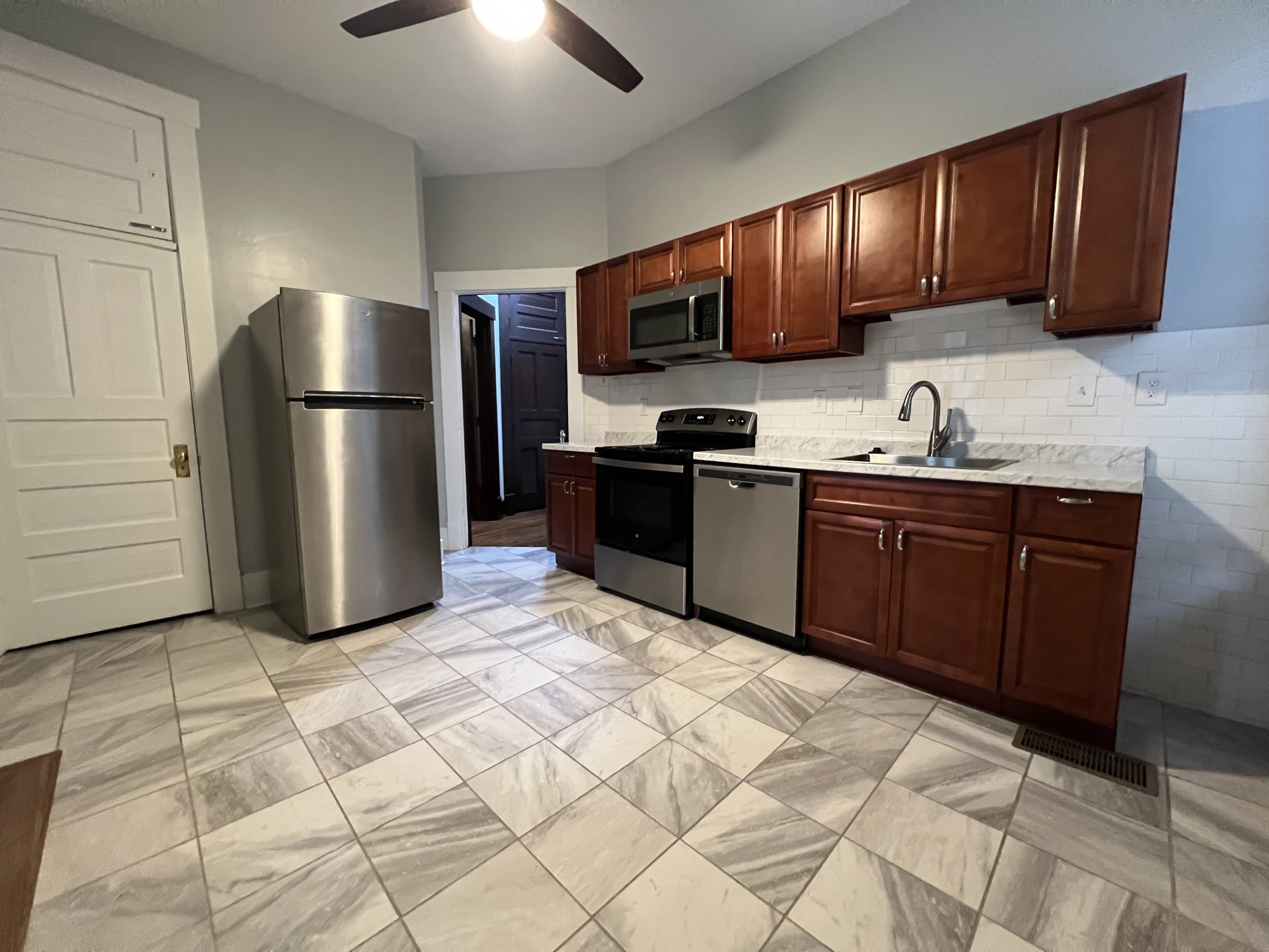 The kitchen of apartment 4 at 1264 Cherokee Road