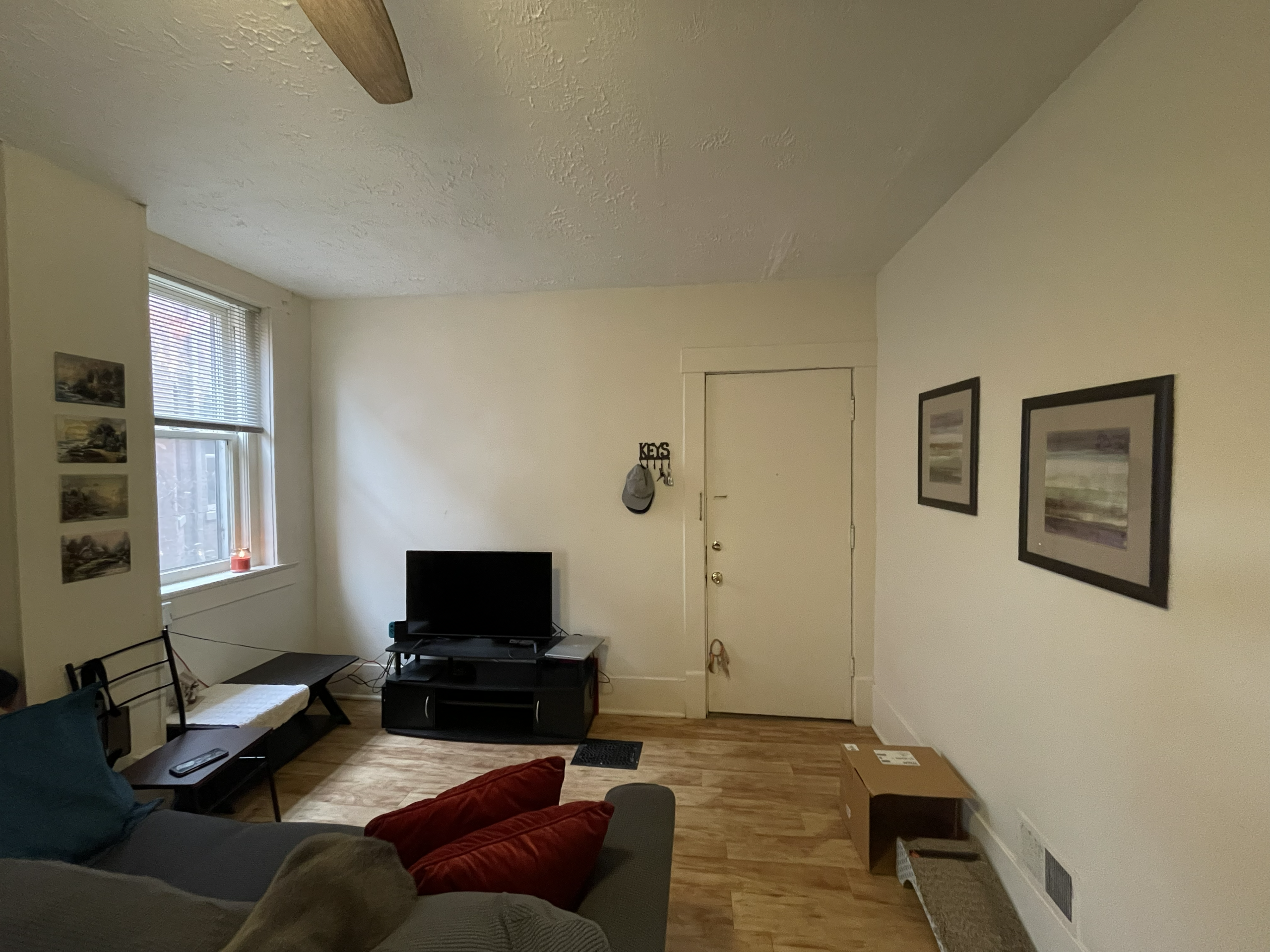 The living room of apartment 2 at 1264 Cherokee Road
