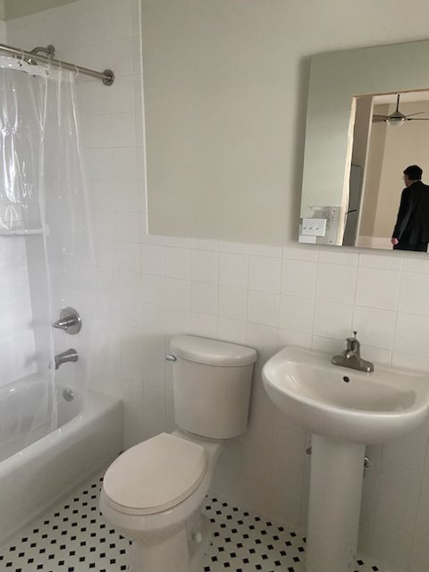 The bathroom of apartment 2 at 1264 Cherokee Road