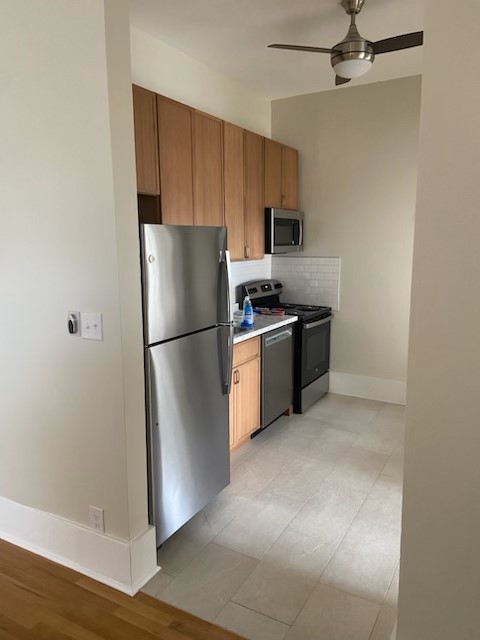 The remodeled kitchen in apartment 2 at 1264 Cherokee Road